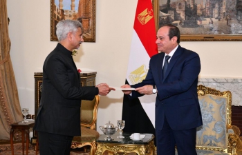External Affairs Minister Dr. S. Jaishankar called on President of Egypt, H.E. Abdel Fattah El-Sisi